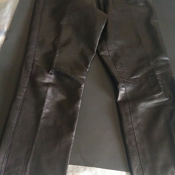 Le Baz vintage lined soft black leather pants size 6 - Picture 7 of 8